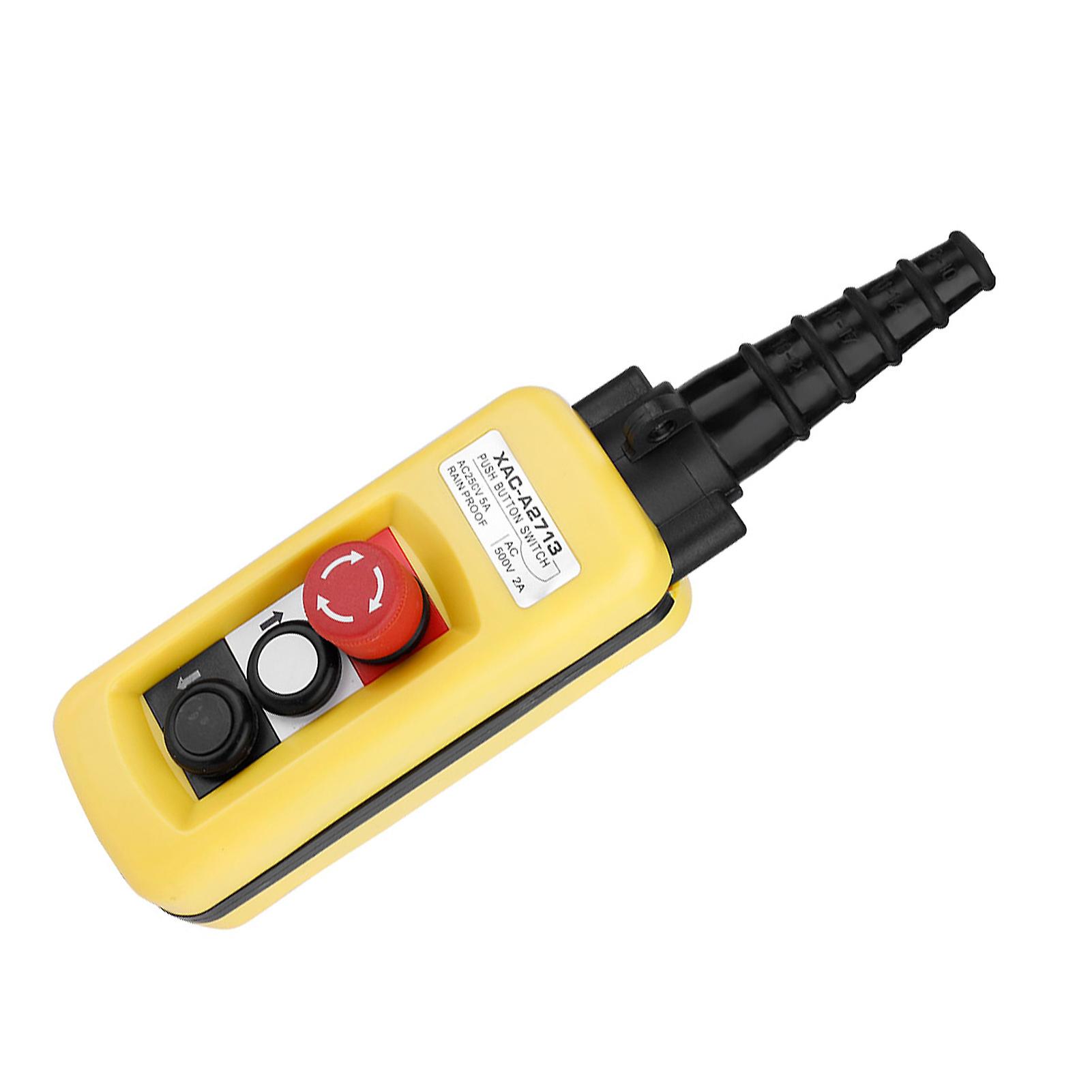 Crane Chain Hoist Push Button Switch Lifting Pendant Controller with Emergency Stop
