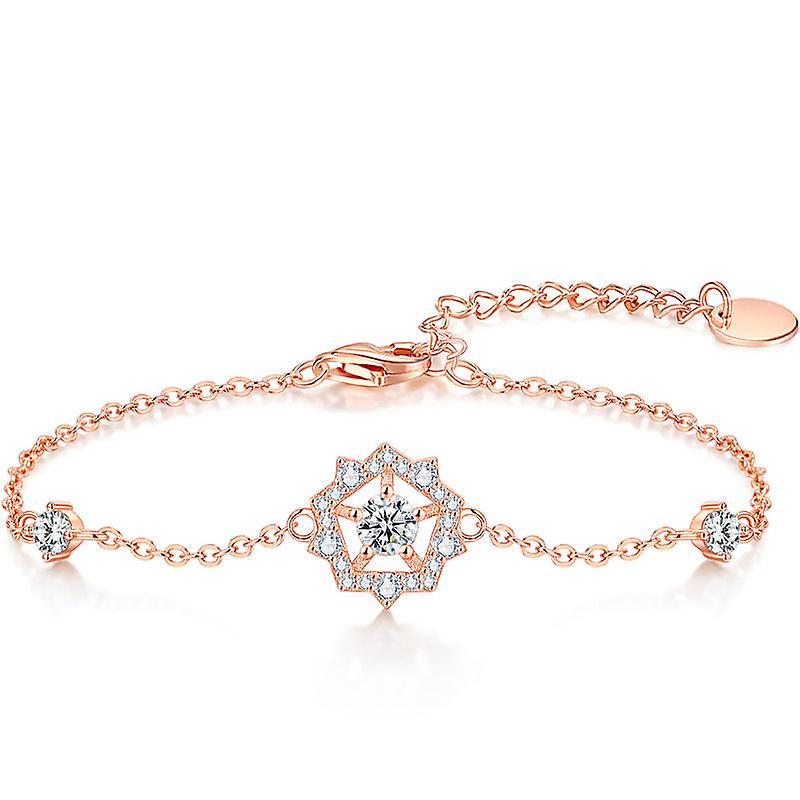 Bracelet Tassel Chain Jewelry Gift For Women Teen Girls Sterling Silver Diamond Geometric Pattern Plating