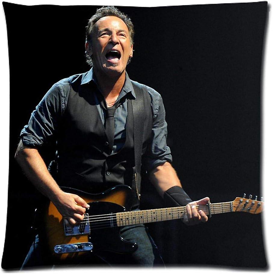 ブルース・スプリングスティーンホームソファ装飾クッションカバースローピローケースカスタムコットンリネンスクエアクッションケース20 "x20"(50x50cm)