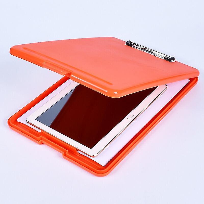 Clear Plastic Clipboard For Document Storage Ideal For School, Home And Office(orange Macaroon)
