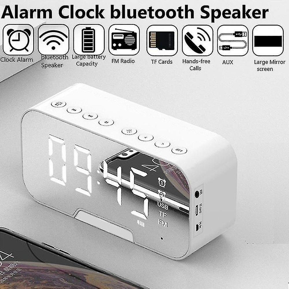 Multi-function Alarm Clock Mirror Led Alarm Clock Multi-function Wireless Bluetooth Music Player Ele
