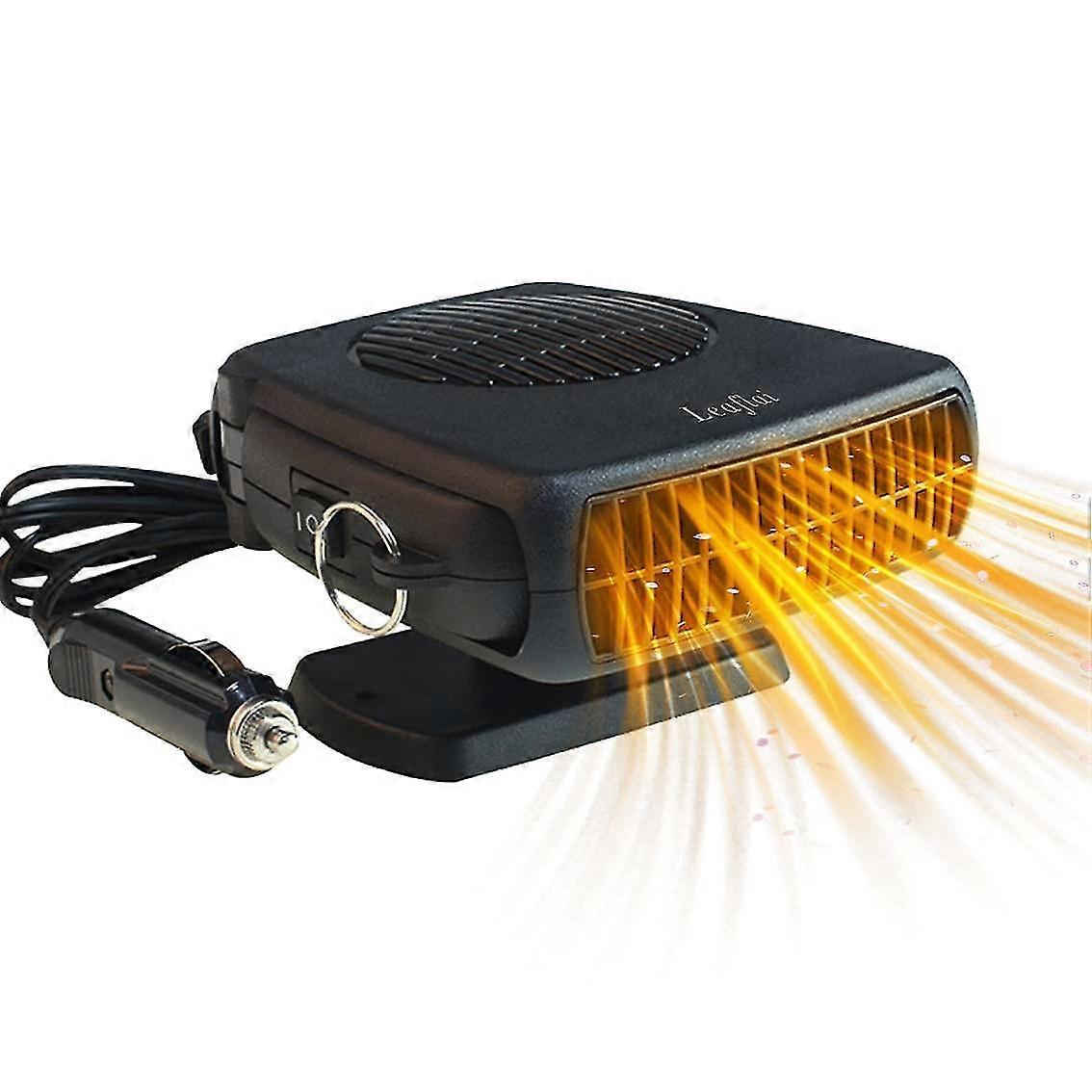 מחמם לרכב 12V חימום מהיר מפשיר 150W לרכב, 2 ב 1 חימום מהיר ומאוורר קירור, תנור למצית סיגריות