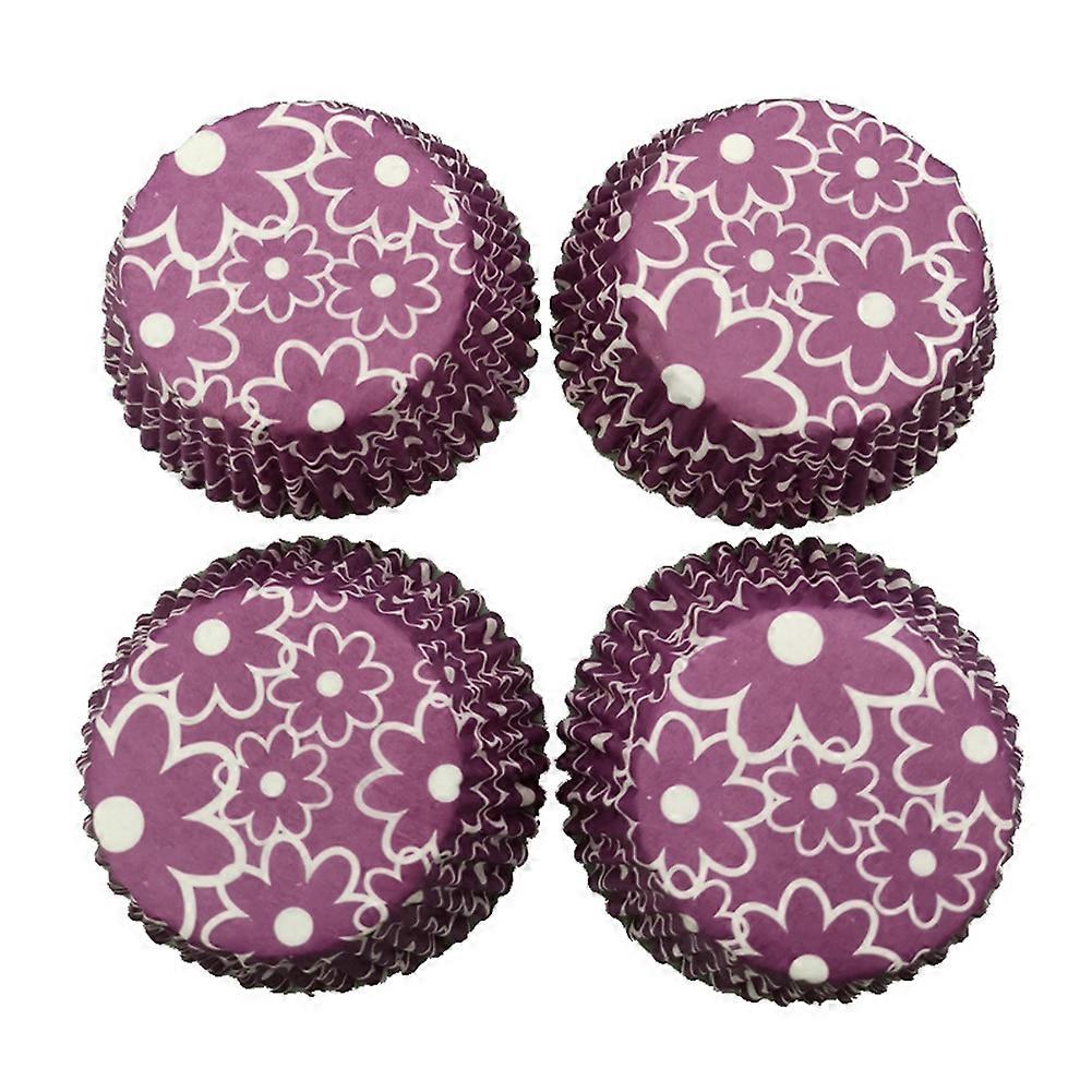 100 stk fedtfast cupcake husholdning runde trykte bagepapirkopper