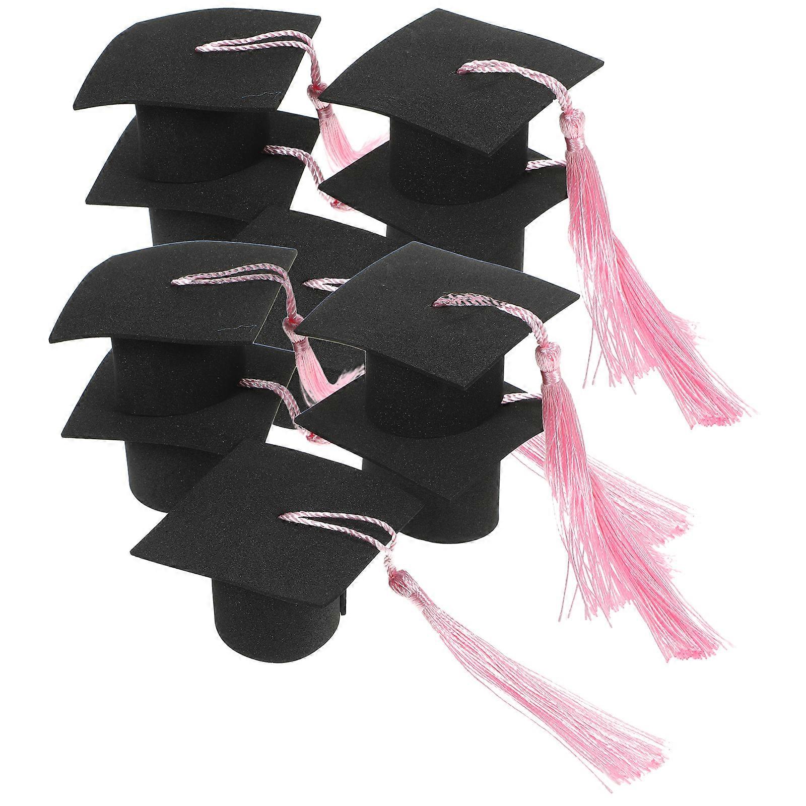 10ocs Graduation Party Cake Decoration Mini Doctoral Cap Cupcake Ornament Graduation Tale Centerpiece