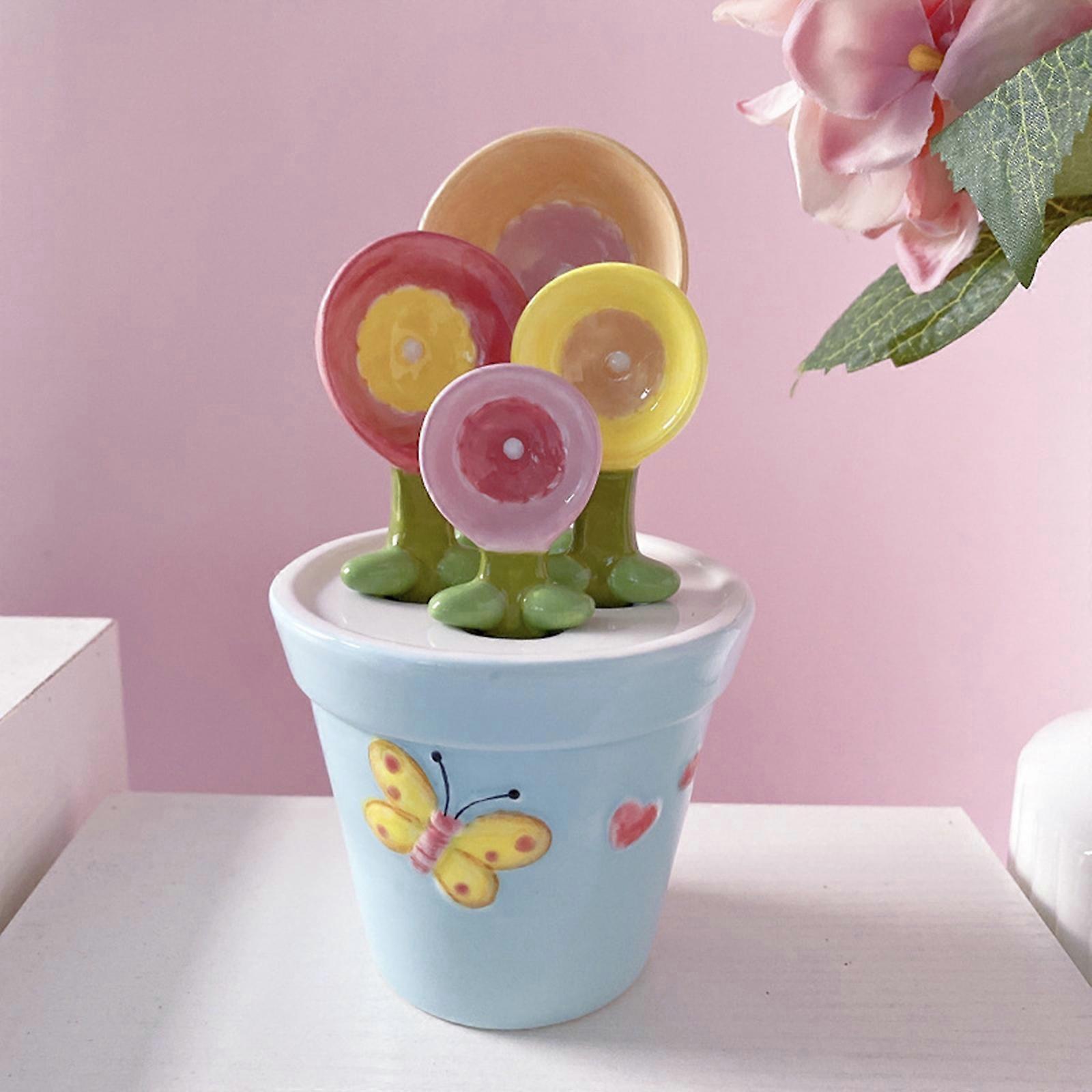 Kitchen Ceramic Cute Spoon Baking Scale Measuring Spoon with Base