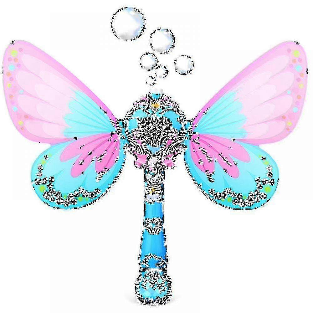 Magic Bubble Wand Blower Music Light Up Butterfly Bubble Toy