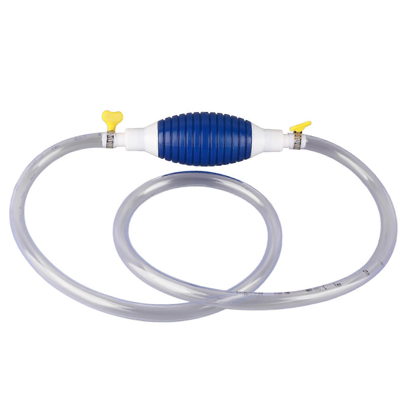 Pompe à siphon à main avec tuyau de siphon de 1,5 m Pompe de transfert d’eau liquide diesel diesel portable à haut débit universelle pour voitures YEMAA