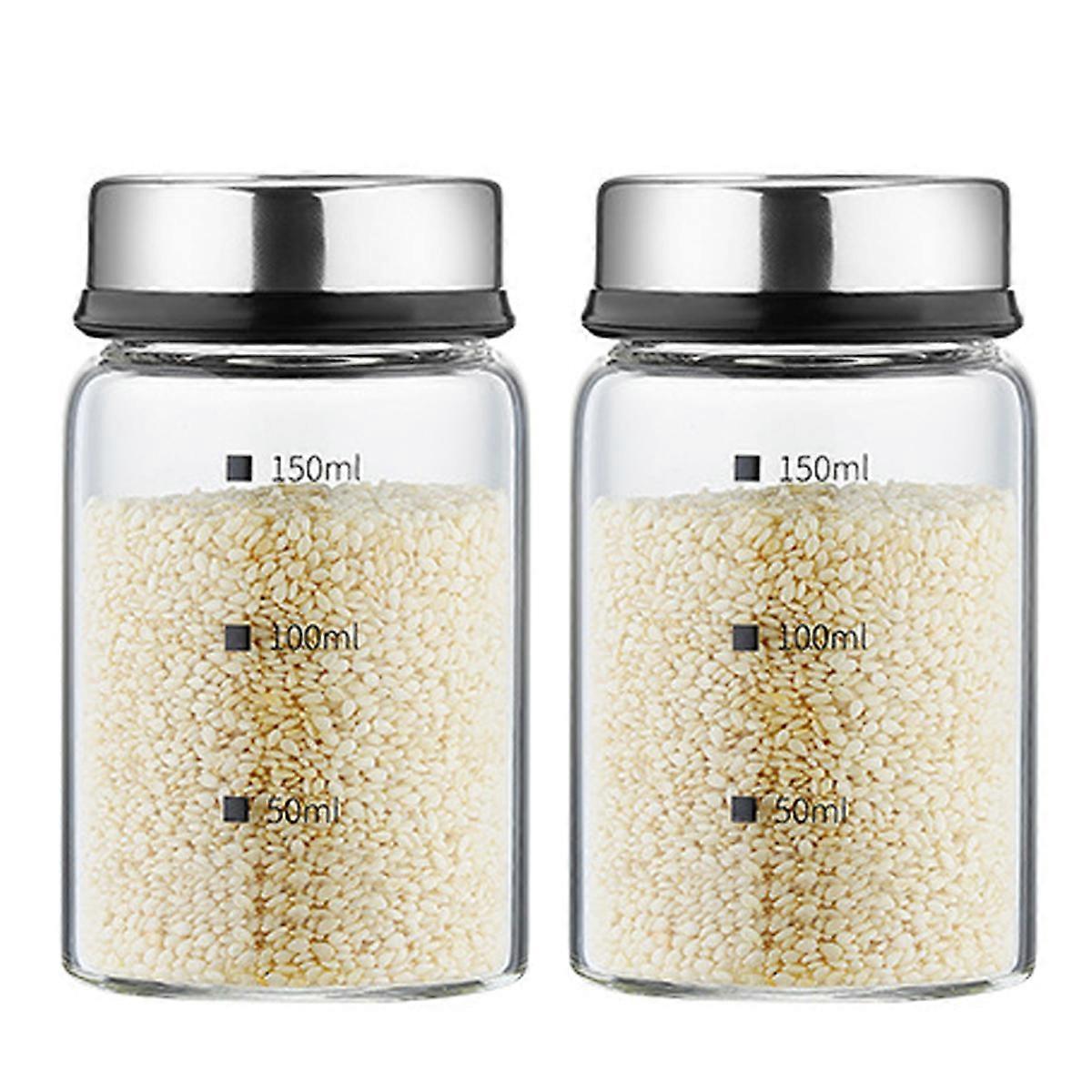 KXJ-2 spice cans with twisted lids, borosilicate cans, spice cans of 150ml, spice shaker bottles with spice holes, used for spices or herbs in kitchen
