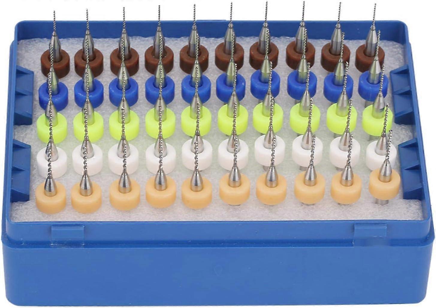 Micro Drill Bits-50pcs 0.5-0.9mm Carbide Micro Drill Bits