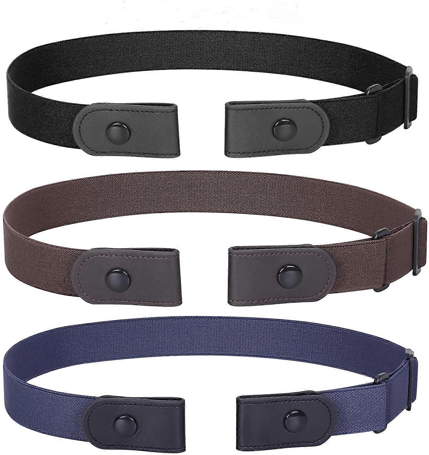 3 kpl No Buckle Invisible Stretch Belt - Soljet Elastic Belt naisille ja miehille