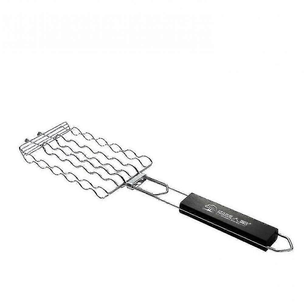 Bärbar BBQ Grillning Baske Korv Grillning Rack Net