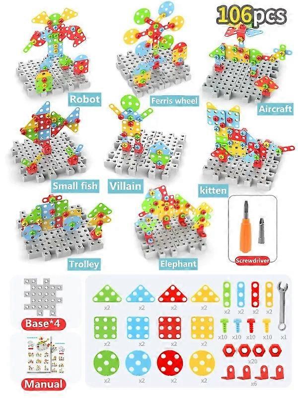 Electric Drill Nut Disassembly Match Tool Toys Children Educational Assembled Blocks Sets Tools For Boys Design Building Toys