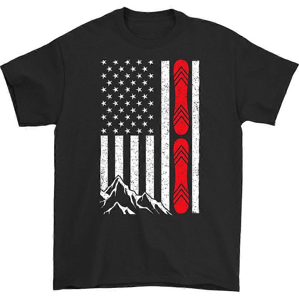 Snowboard American Flag T-shirt