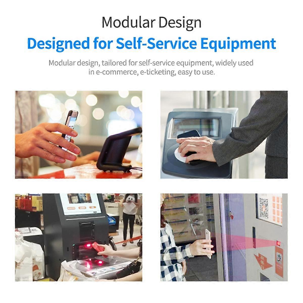 Scanner de codes-barres intégré Auto-induction 1D/2D/QR Module de lecteur de codes à barres USB Scanner pour Gate Machin