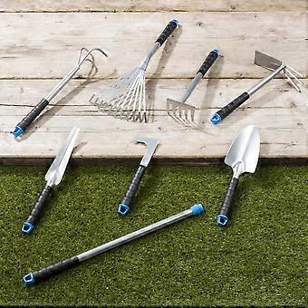 Hi 8-teiliges Gartengeräte-Set Silber Metall