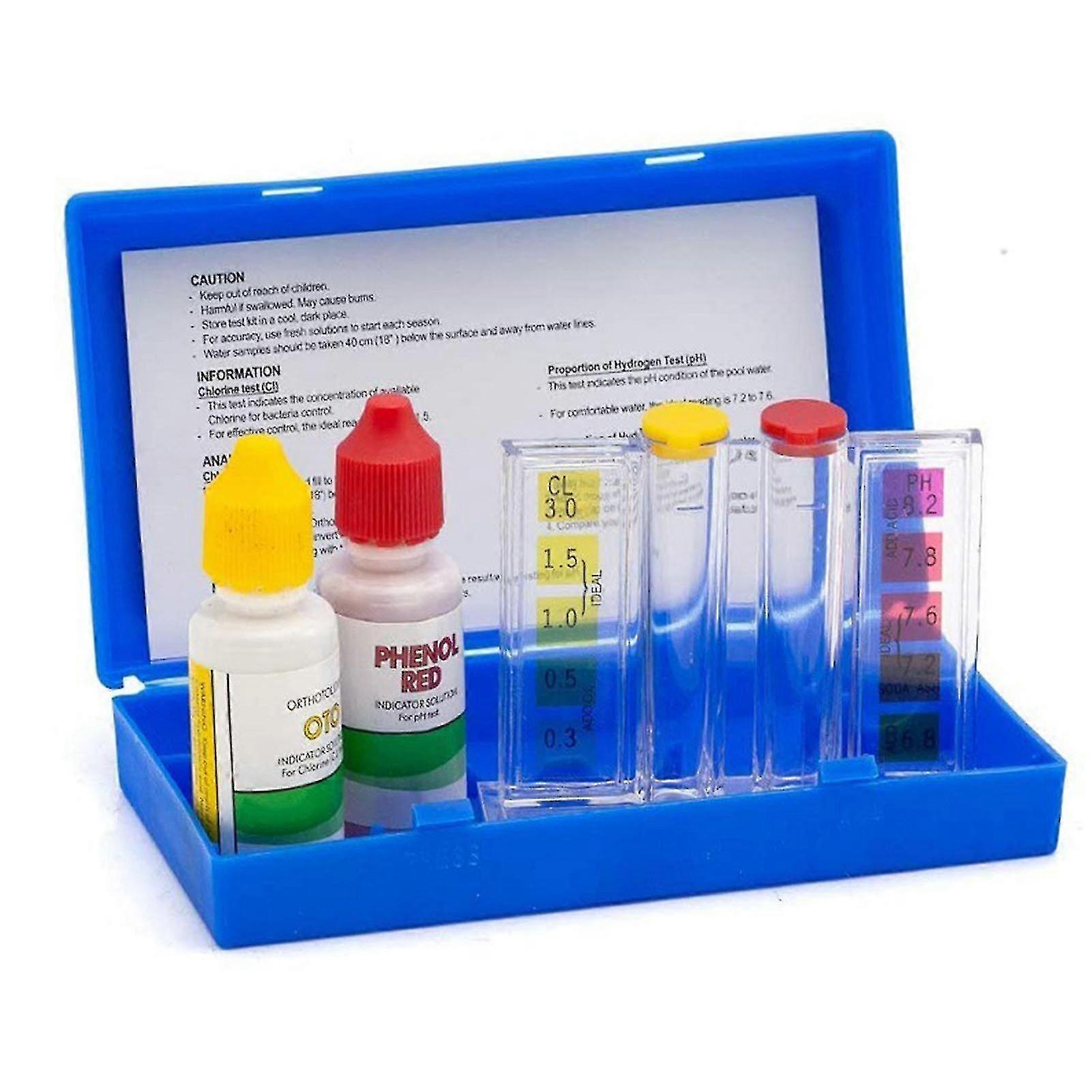 2-way Swimming Pool Test Kit Oto And Phenol Red Test Solutions Maintain The Proper Chemical Balance Of Pool Water-hao