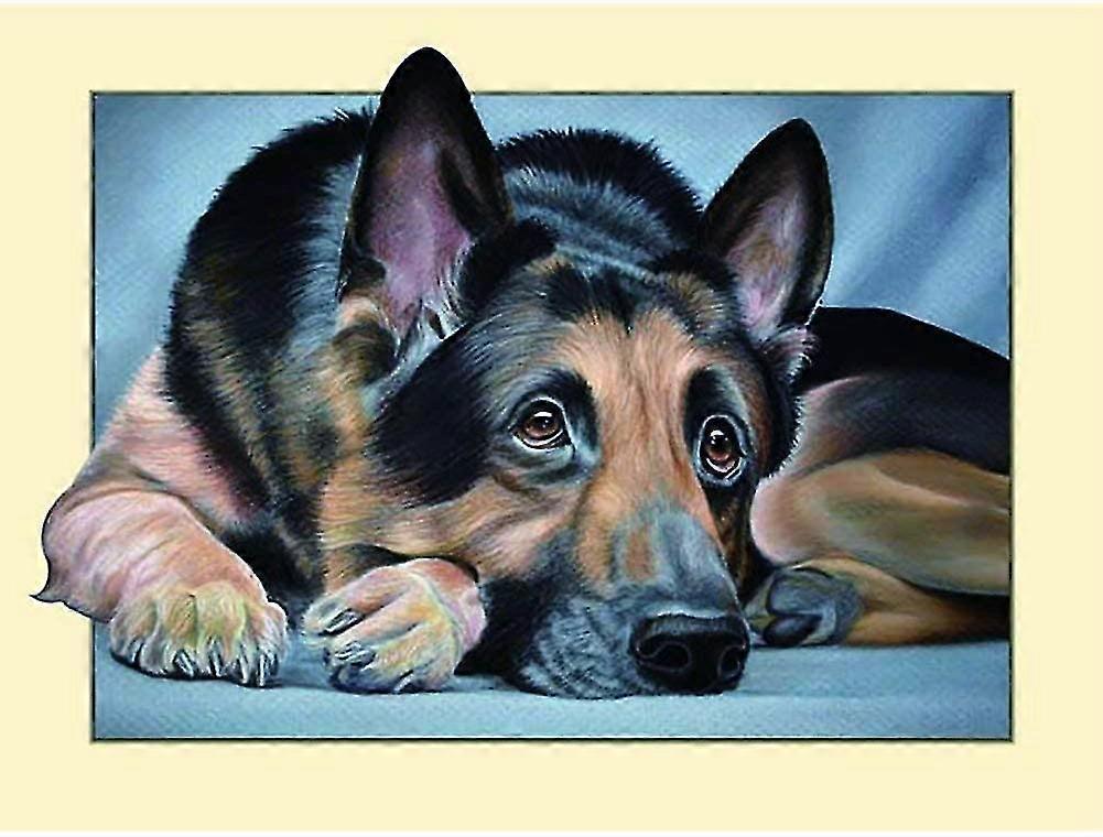 Diy 5D الماس اللوحة كيت الكلب الطلاء مع الماس دوتز كيت الفن الحرفية كيت الصليب غرزة، الراعي الألماني الراعي الألماني