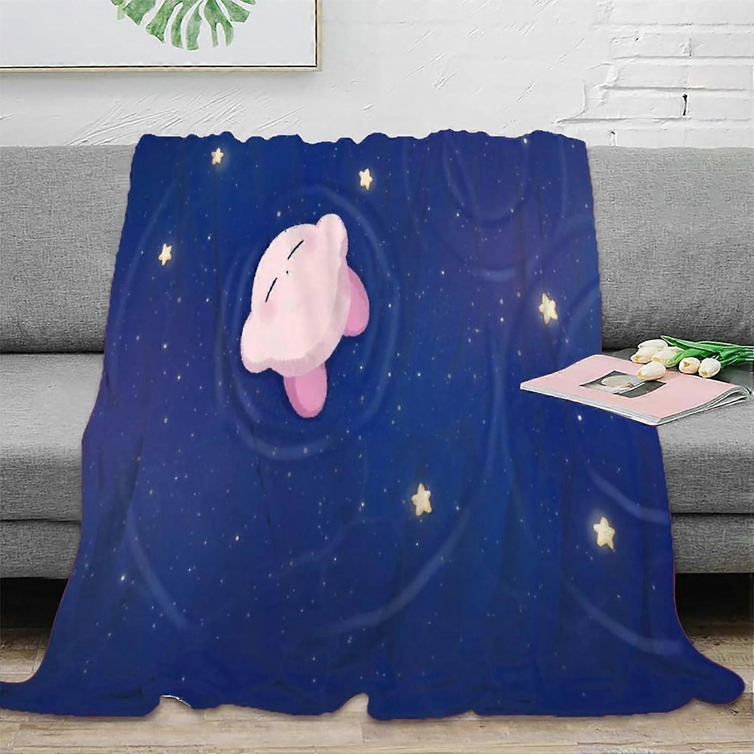Flannel Throw Tæppe Kirby tykt tæppe Fluffy tæppe til voksne børn Blødt tæppe til sengekast Termisk rejsetæppe til sofa sofa I-188