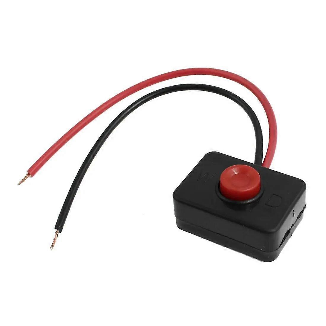 DC 12V 2A Adhesive Base Push Button Action Wired Switch for Car