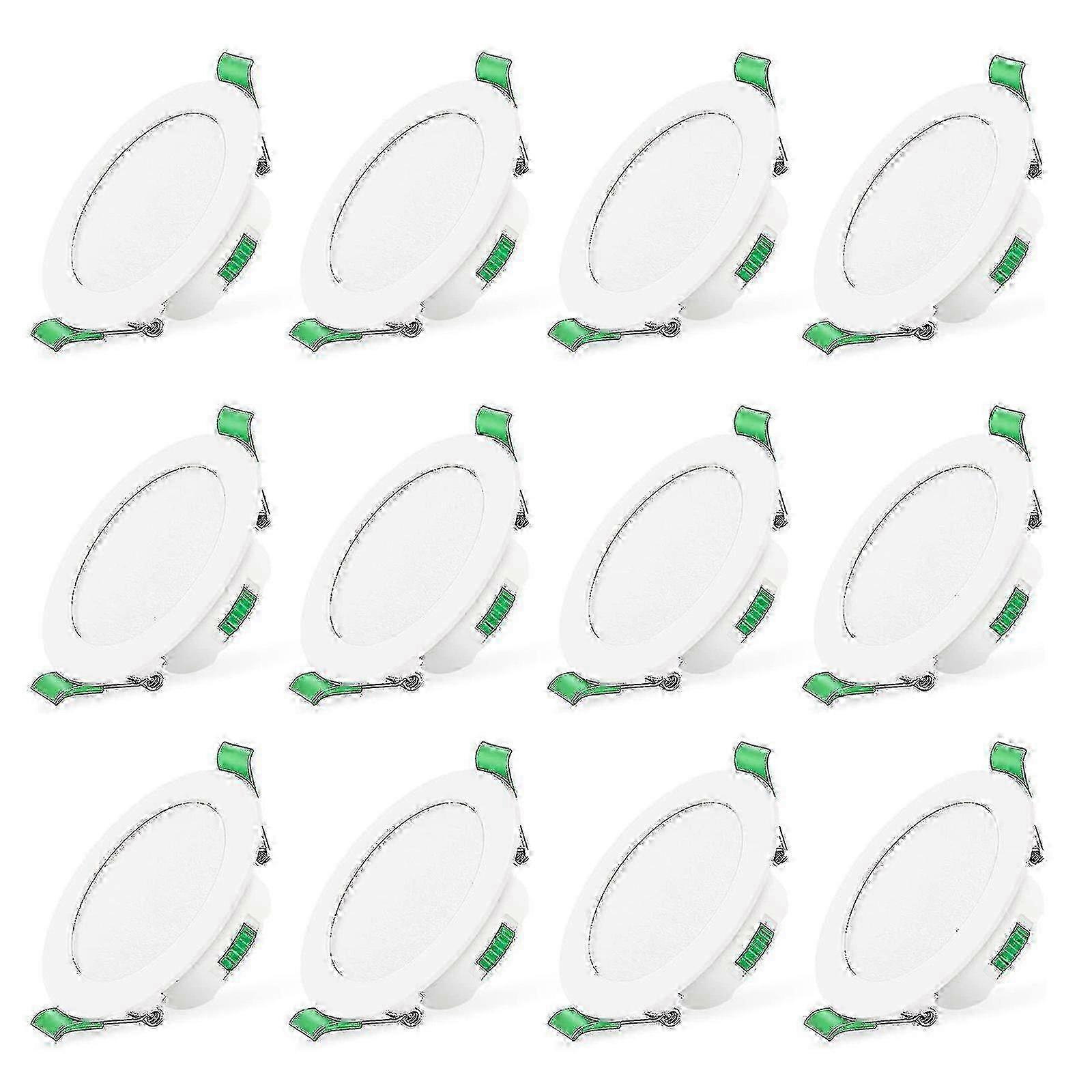 12pcs 7w White Led Downlight Recessed Ceiling Lights Slim Spot Light