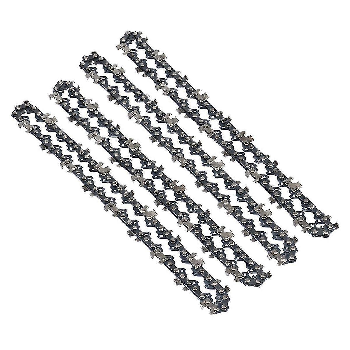 4Pcs Mini Chainsaw Chain 6 Inch Guide Saw Chain 1/4 LP Pitch, 37 Sections for Electric Portable Handheld Chain Saw