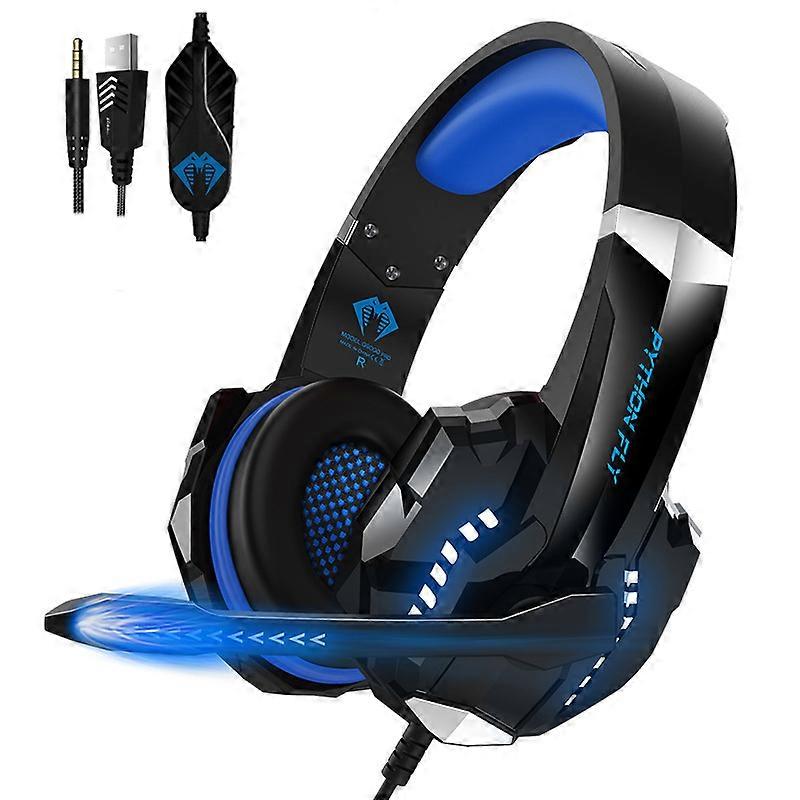 Python Fly G9000pro Gaming Headset With Noise Isolating 120-degree Adjustable Mic 40mm Driver Unit Wide Compatibility Random Color