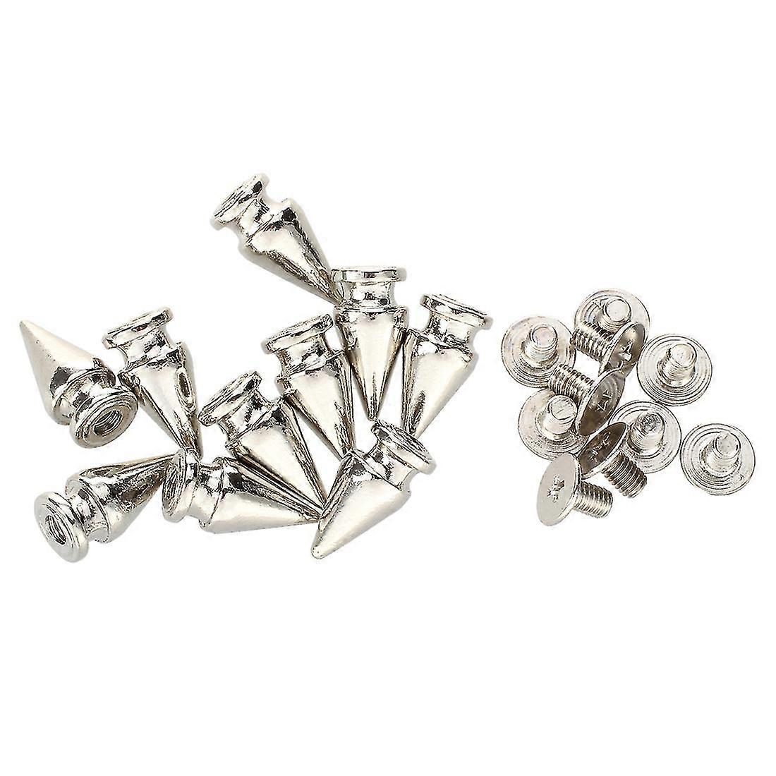 10 Set Silver Screw Rivet Studs S Diy Punk 7x1m