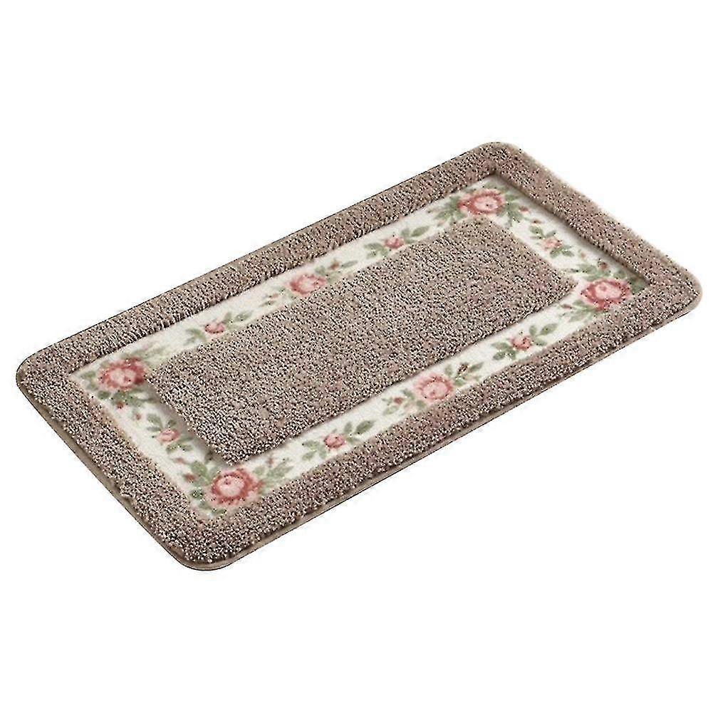 Pastoral Style Bath Carpet Rectangle Carpets Floor Decor (40x60cm) E