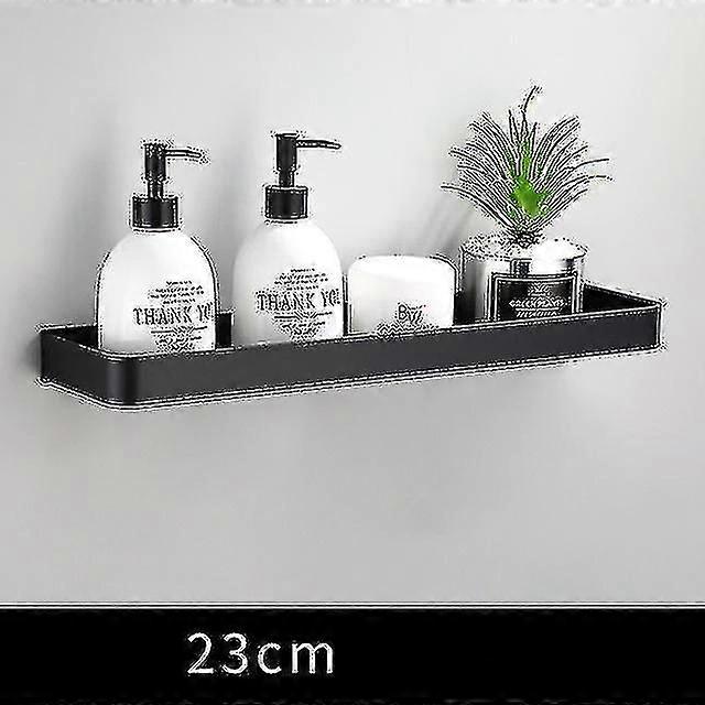 Bath Shower Stand Aluminum Black Wall Mount