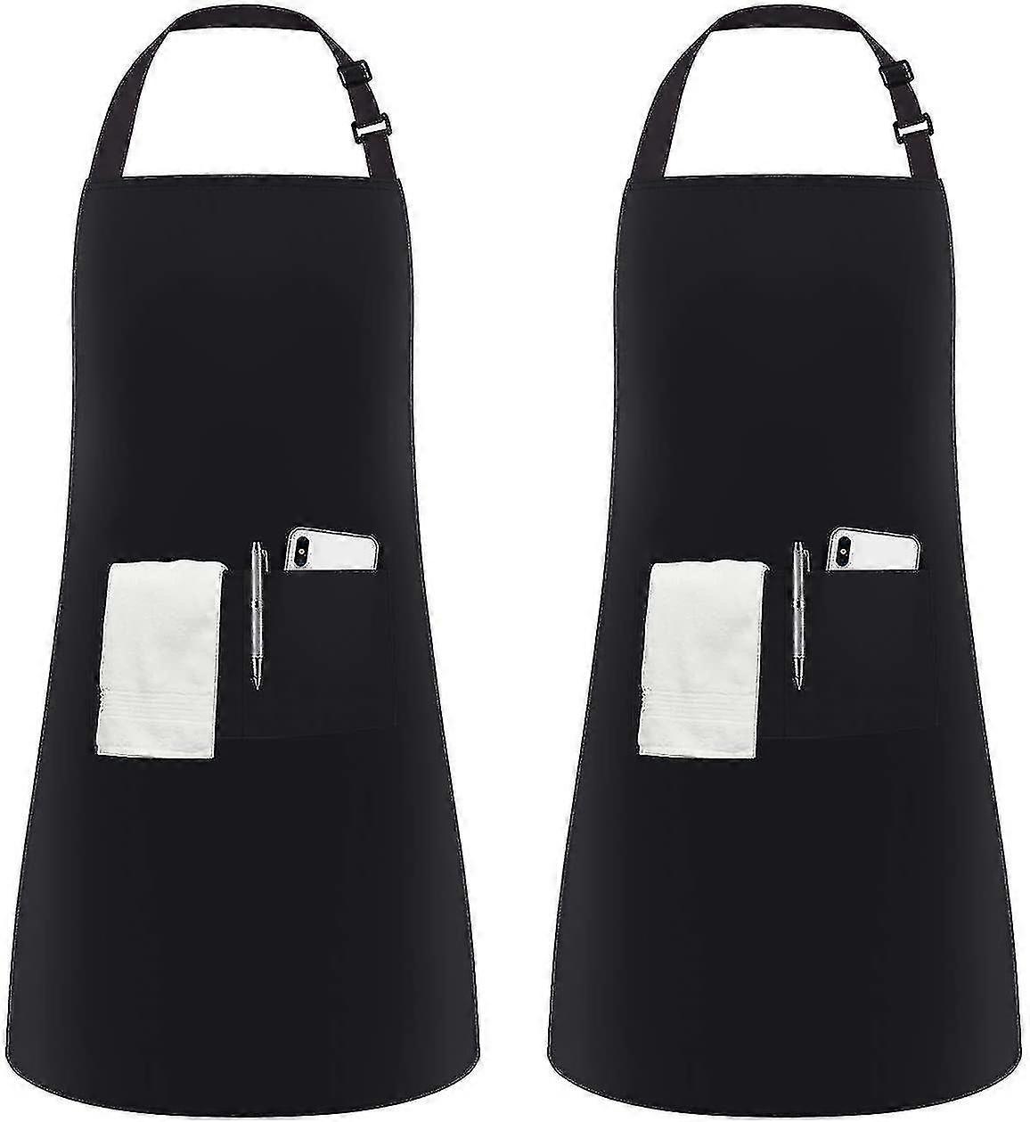 Adjustable Apron With 2 Pockets Cooking Apron Kitchen Apron 2 Pcs