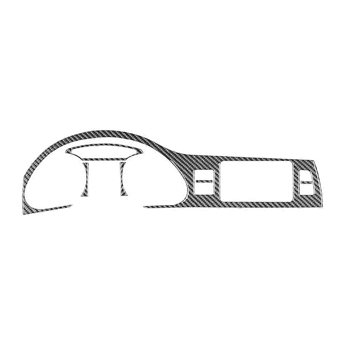 For 2007-2015 LHD Real Soft Carbon Fiber Car Dashboard Frame Speedometer Cover Trim Interior Access