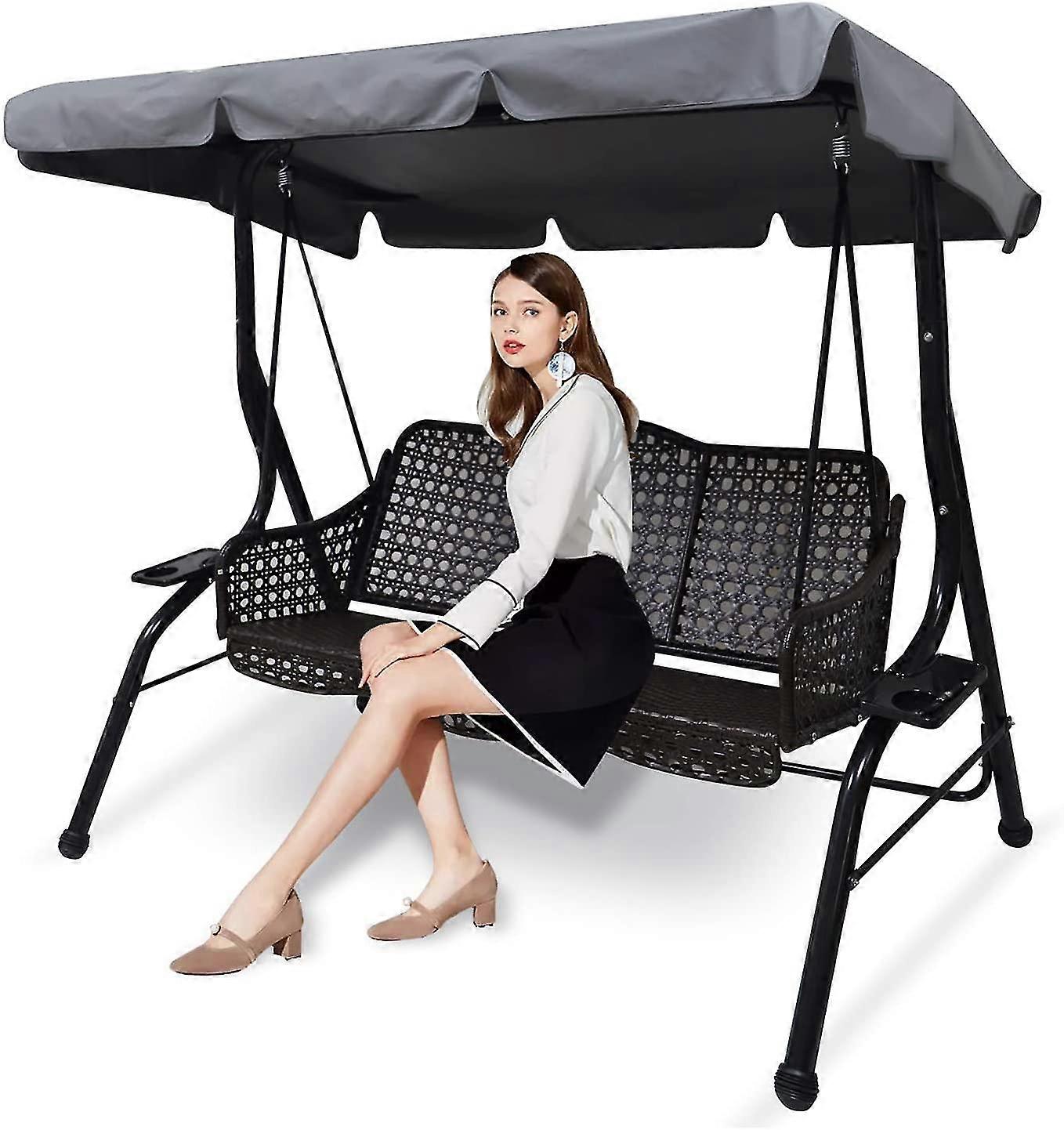 MIMIGO Replacement Canopy For Garden Swing, Replacement Cover, Swing Canopy, Swing Canopy Outdoor Swing Canopy Replacement For 3 Seater Garden Swing(1