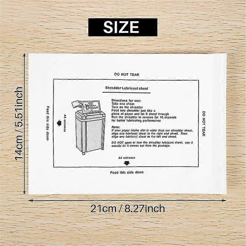 Suitable for 12PCS Paper Shredder Lubricant Sheets Shredder Lubricating Oil Portable Paper Type Lubricating Oil