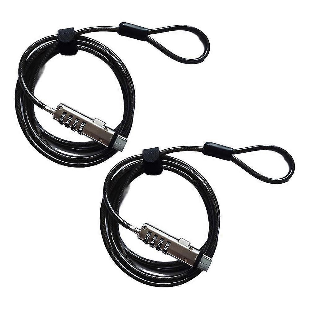 2Pcs USB Notebook Laptop Combination Lock Universal Security USB 4 Digit Combination Lock for PC La