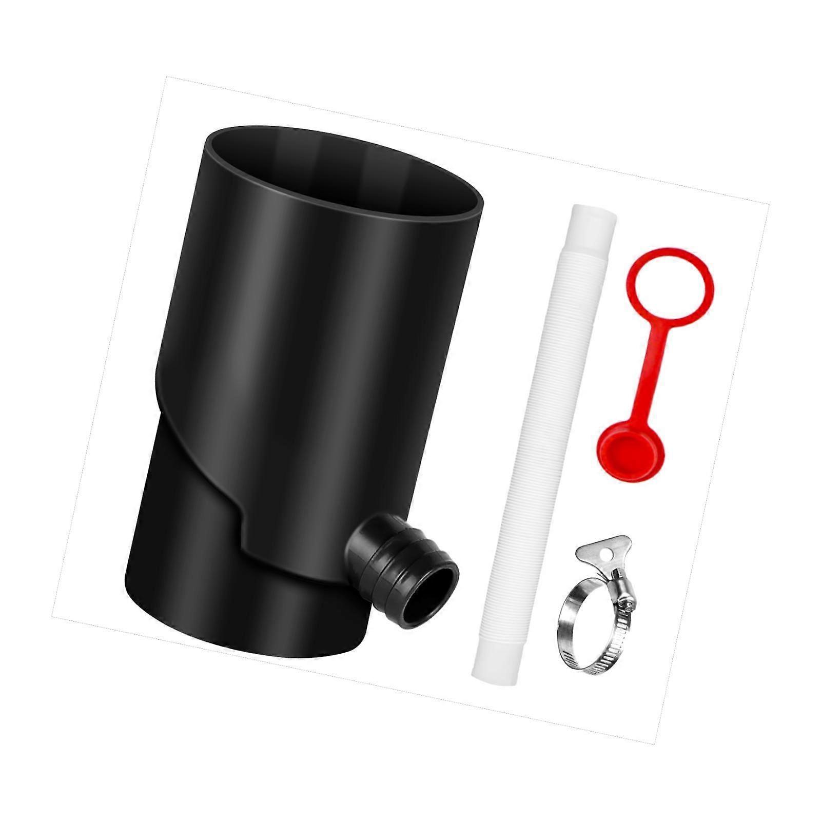 Regnvandsopsamlingssystem Nedløbsrør til havearbejde Landskabsgård 10cm Sort