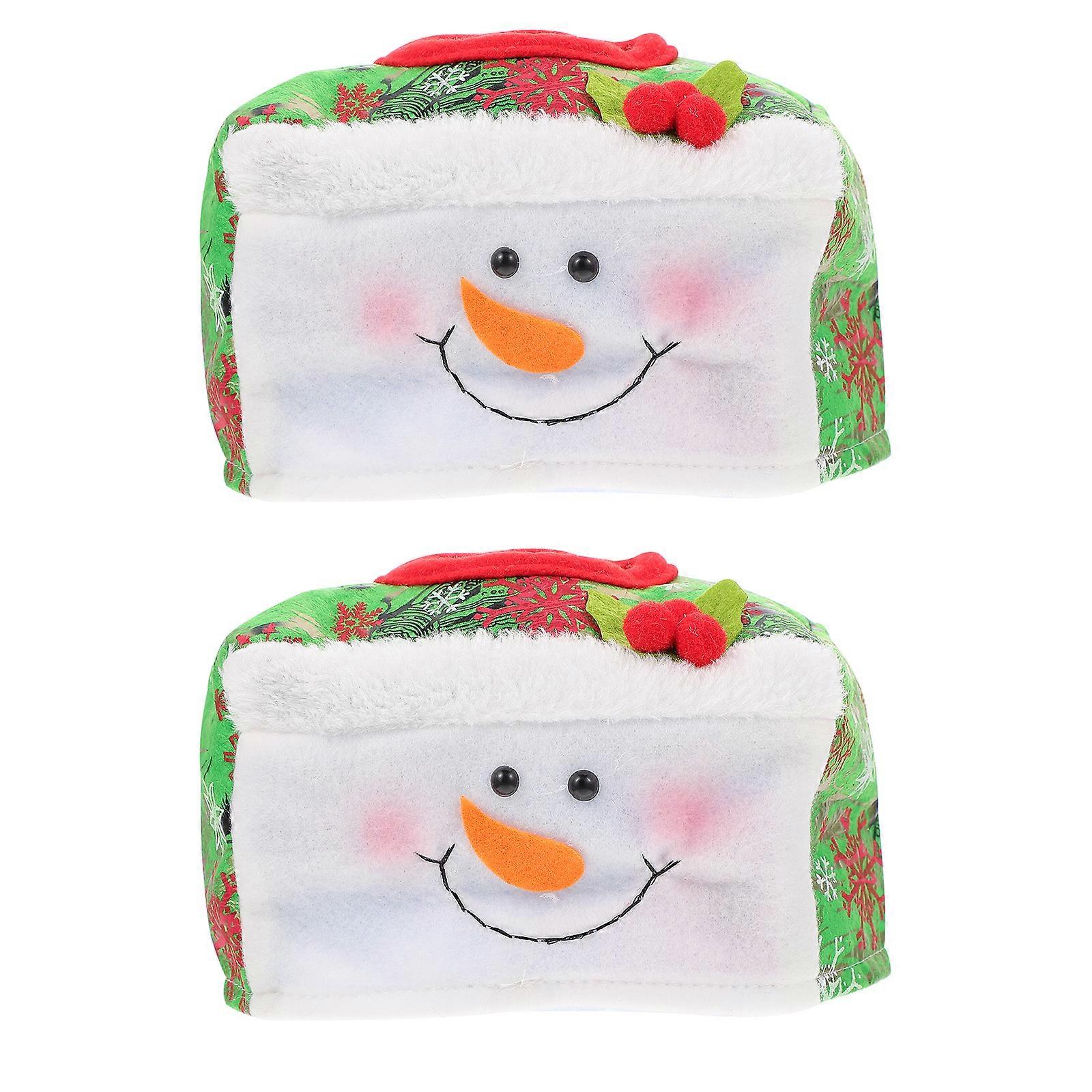 2pcs Tissue Holders Multi-purpose Tissue Boxes Christmas Tissue Storage Bags