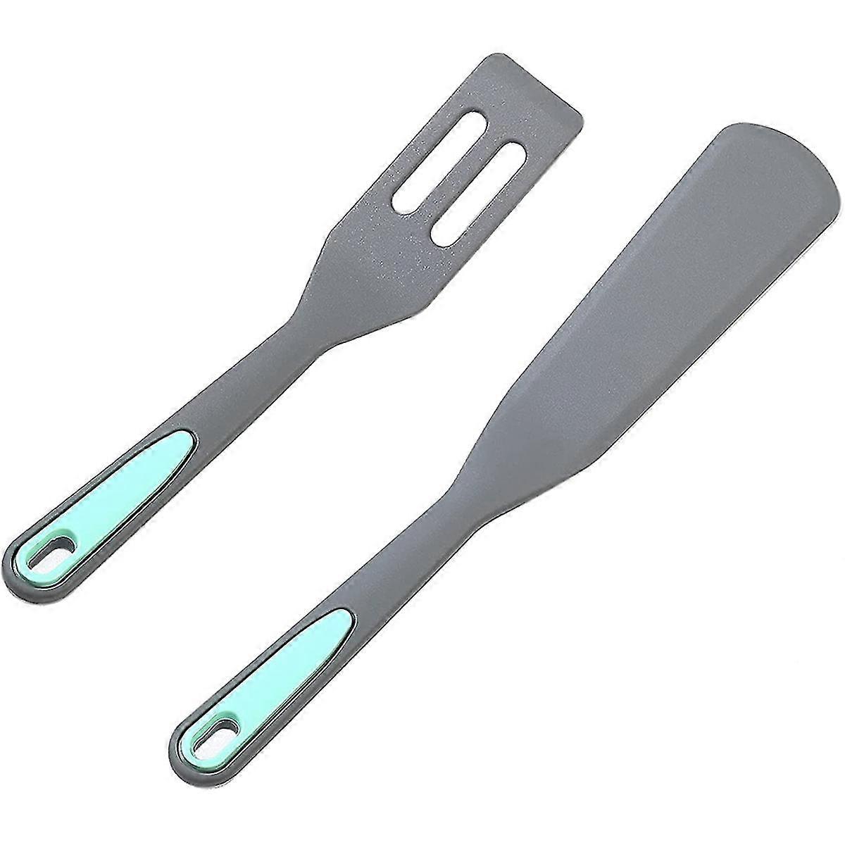 mini brownie serving spatula curved icing spatula 2-piece light gray