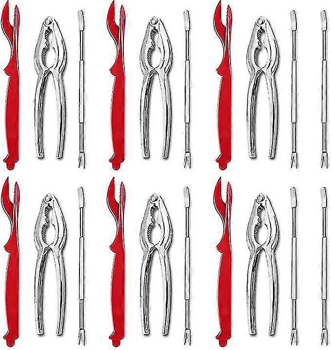 20 Pcs Seafood Tools Set Including 8 Forks, 6 Crab Crackers And 6 Lobster Shellers