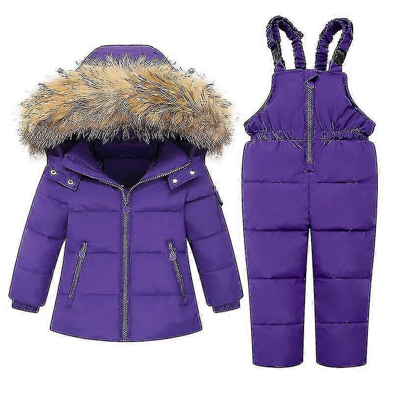 Vinter varm dunjacka Småbarn Flicka Kläder Barnkläder Sätter Pojkar Parka Coat Kids Snödräkt Bär Överrock