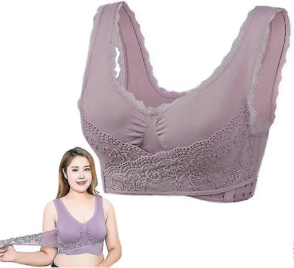 חזיית משי אלחוטית בעיצוב טורמלין, ניקוי רעלים ועיצוב הלימפה וחזיית הרמה עוצמתית לנשים Hk-jie