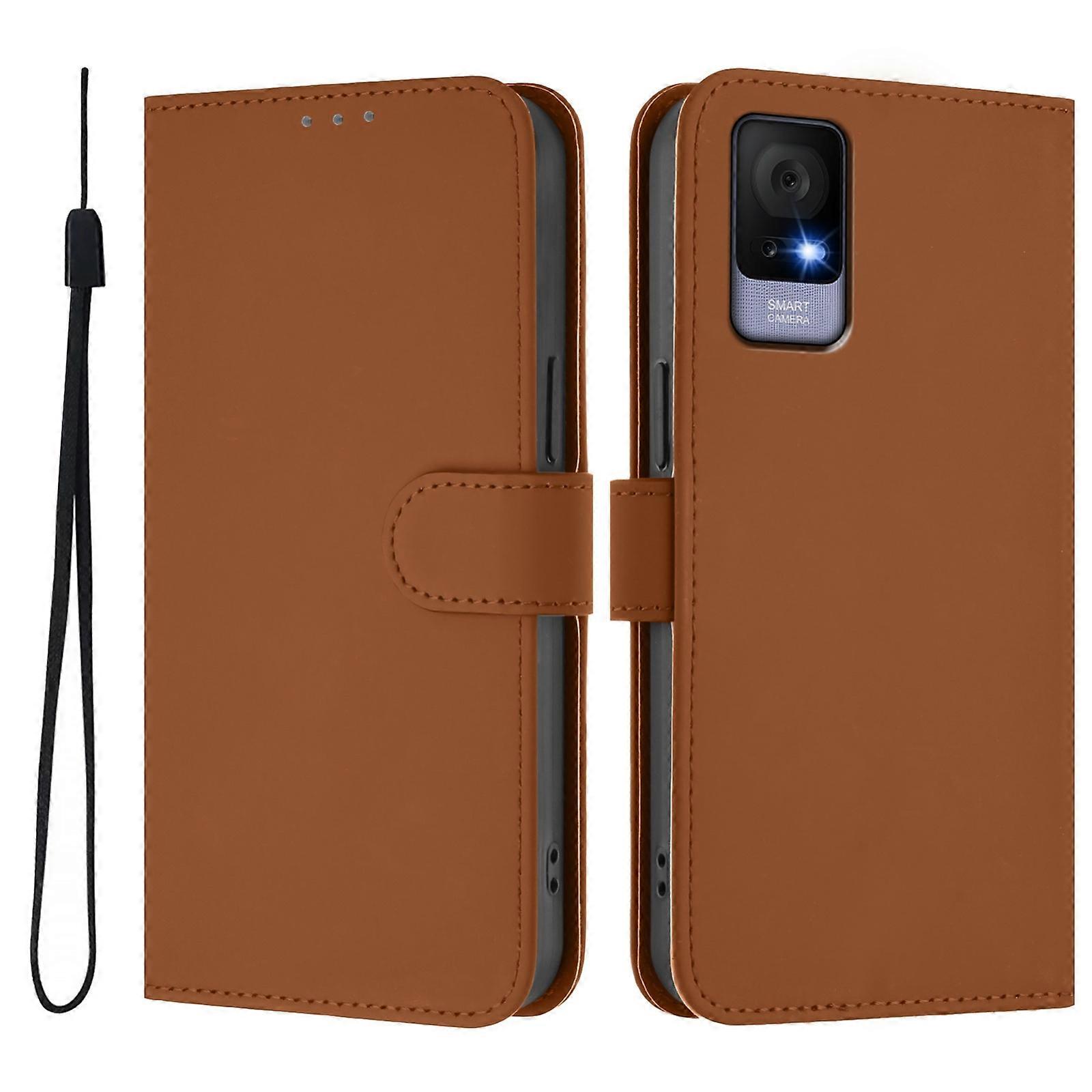 Solid Color PU Case For TCL 405 / 406 / 408