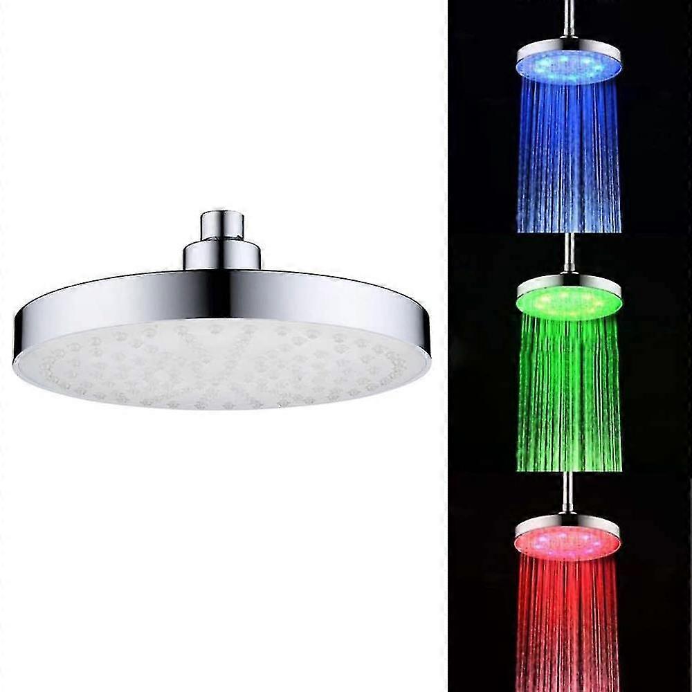Mehrere Farben wechselnder LED-Duschkopf Badezimmer Regenfall-Duschköpfe Wasserfall-Duschkopf 8-Zoll-Rund-/Quadrat-Temperaturregelung