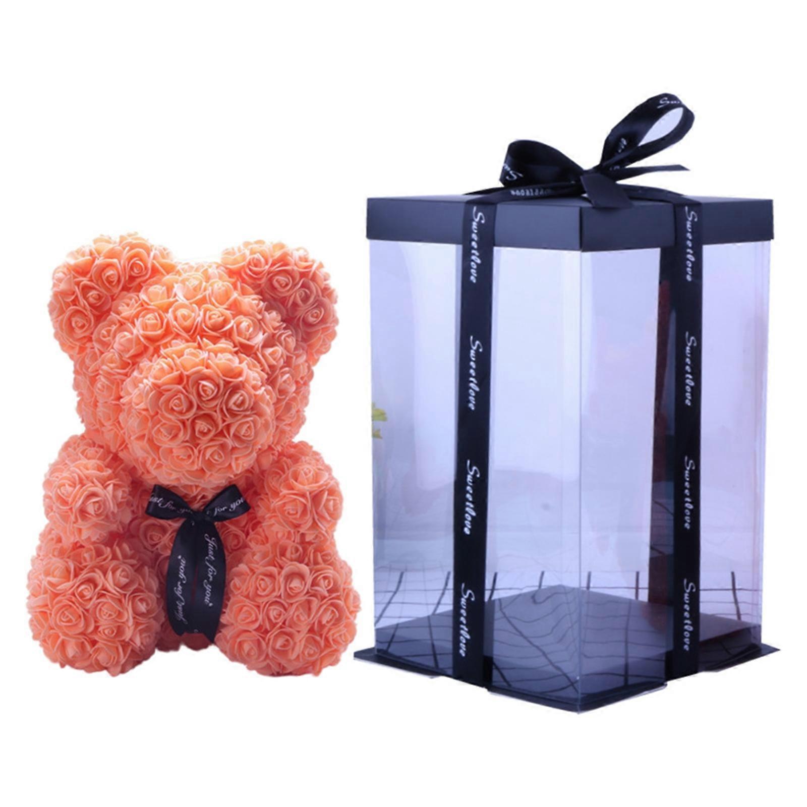 Νέο Rose Teddy Bear Teddy Flower Bear Rose Bear Artificial Rose Bear Flowers Wedding Party Decoration Gift Box για την Ημέρα της Μητέρας του Αγίου Βαλεντίνου γρήγορα