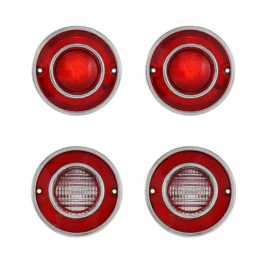 4PCS Car Tail Lights Rear Reverse Backup Lights For Chevrolet Corvette C3 1975-1979 Reproduction Light Lens Cover (Without Bulb)