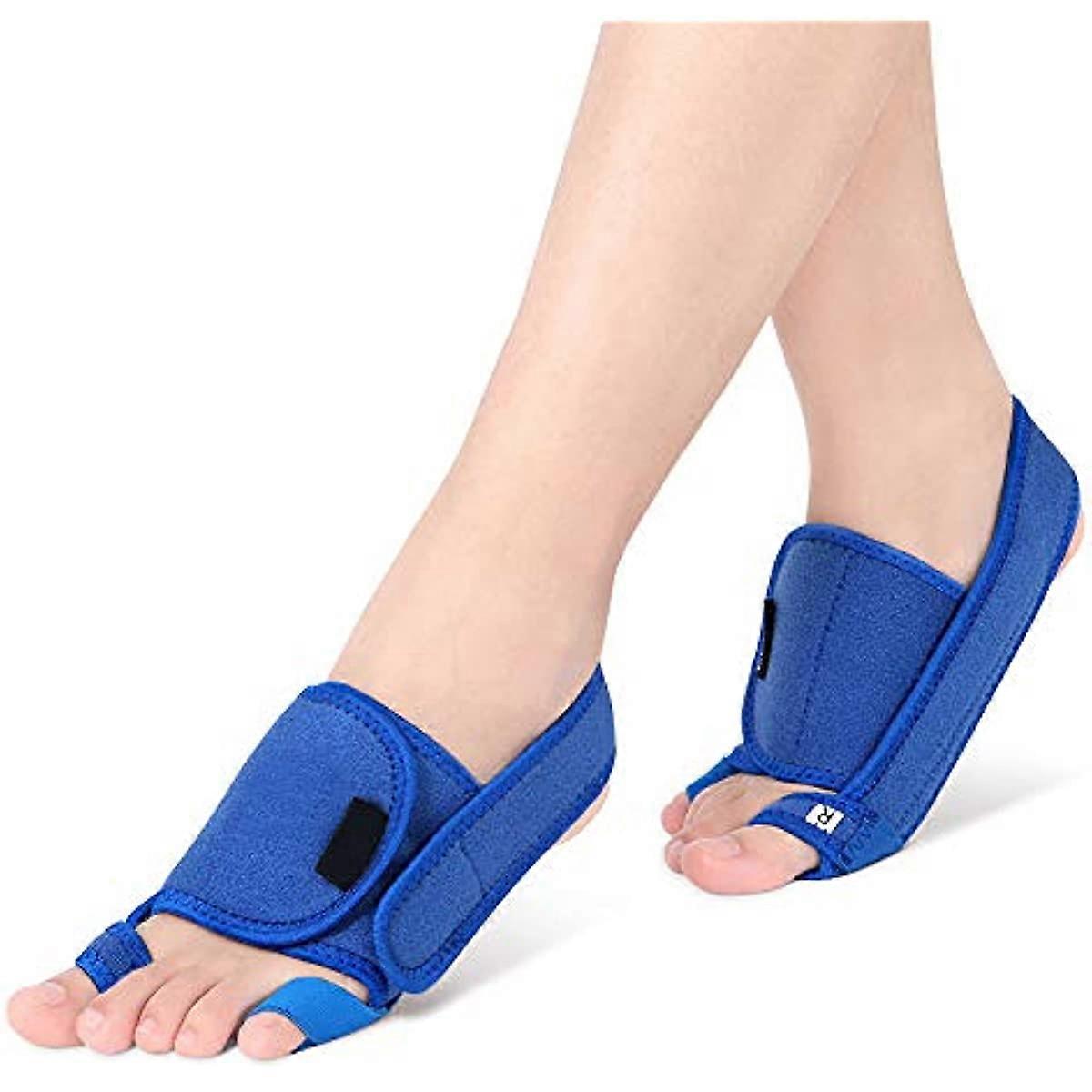 1 Pair Bunion Corrector Splint, 3-Dimensional Pressure Hallux Valgus Orthosis Corrector with Hook and Loop, Toe Straightener and Small Toe Correction