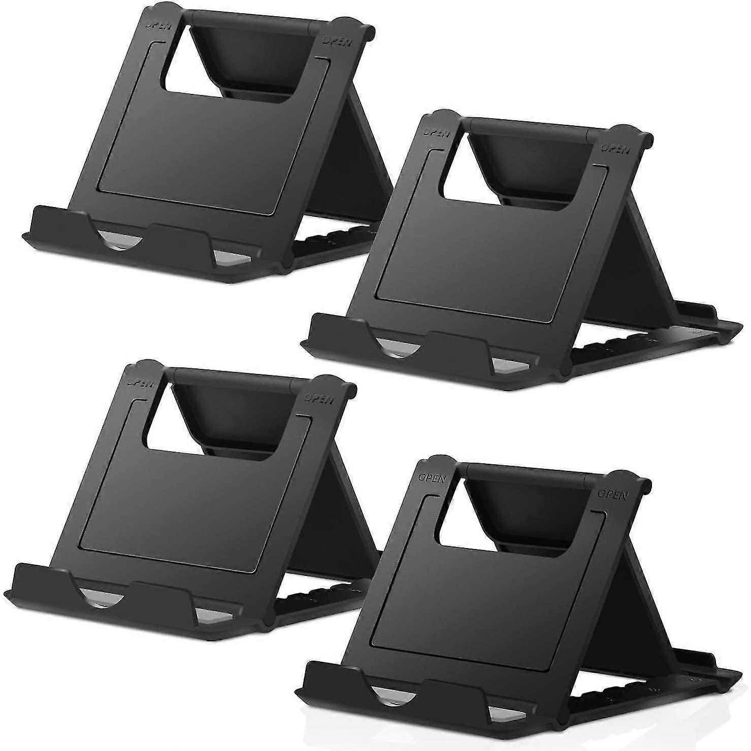 2023 - Cell Phone Holder Tablet Stand, 4 Packportable Adjustable Multi-angle Pocket Desktop Cradle Compat