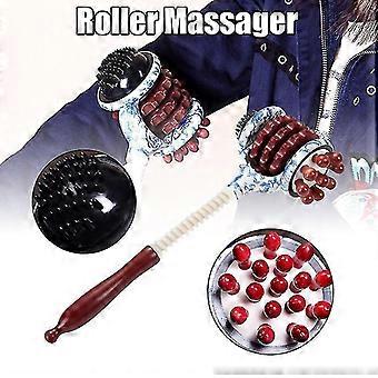 Body Hammer Manual Roller Massager Wood Relax Massage Tool For Neck Arm