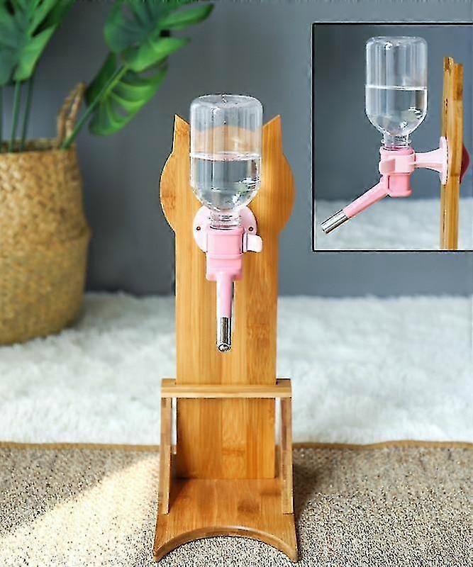 water feeder dispenser automatic frame stand wood adjustable
