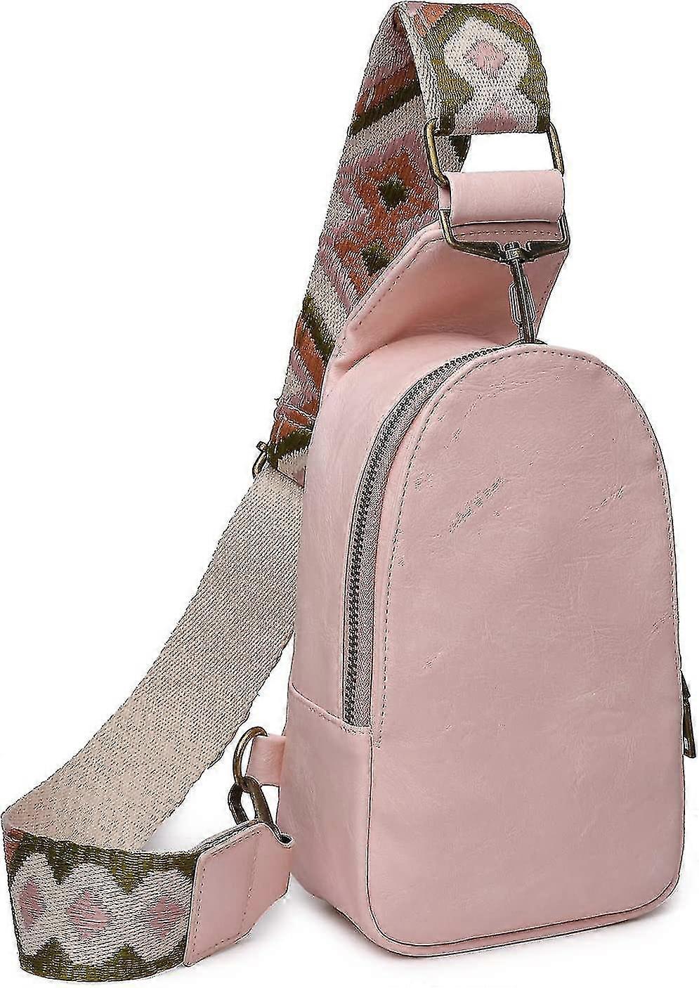 תיקי קלע Crossbody עם חריצי קלפים, חבילות פאני לנשים עור טבעוני, תיק גב קטן ארנקי יום של Weitght קלים (סגנון-1, שחור)