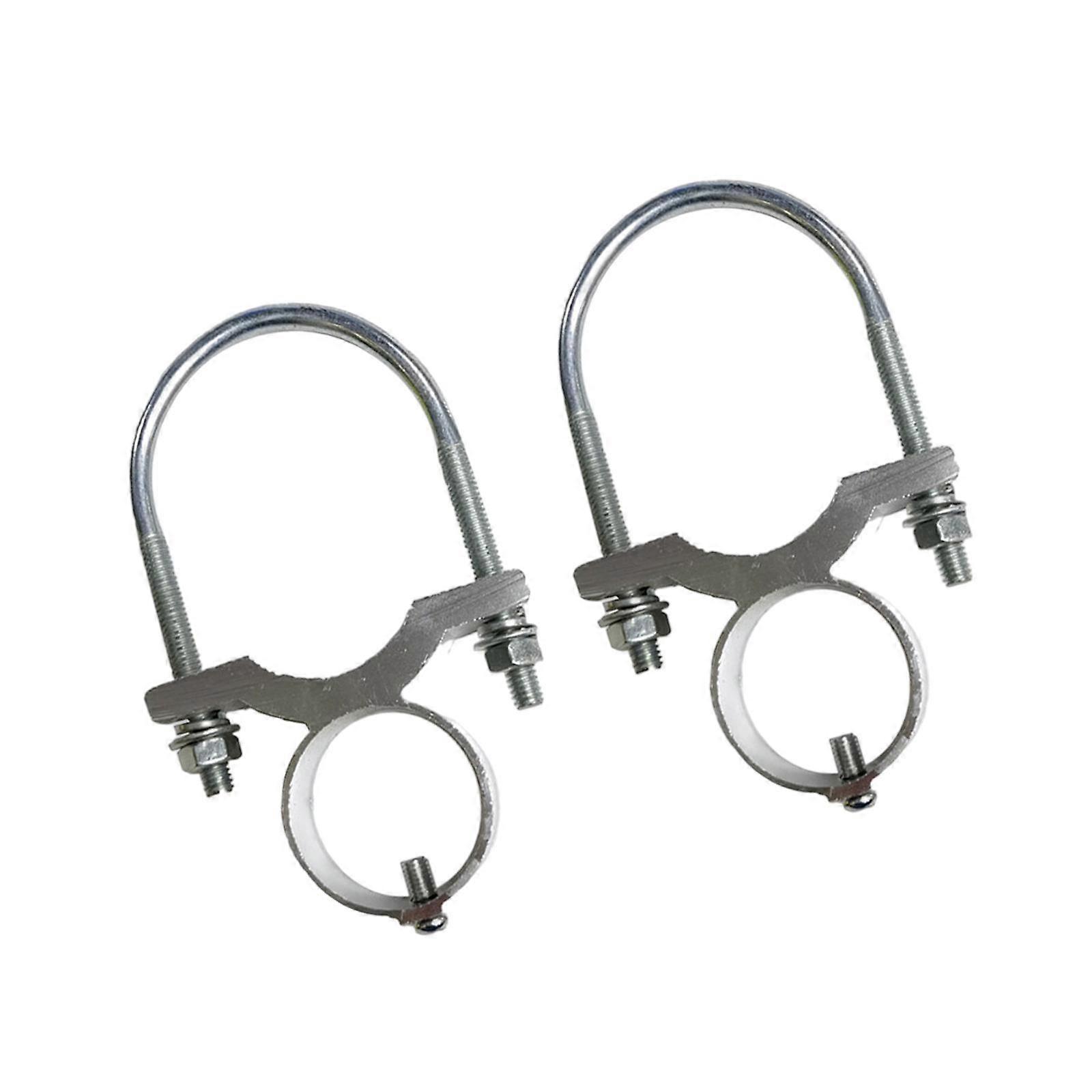 2 Pieces Antenna Pole Mount Clamp TV U Bolt Antenna Mount for Network Car RV